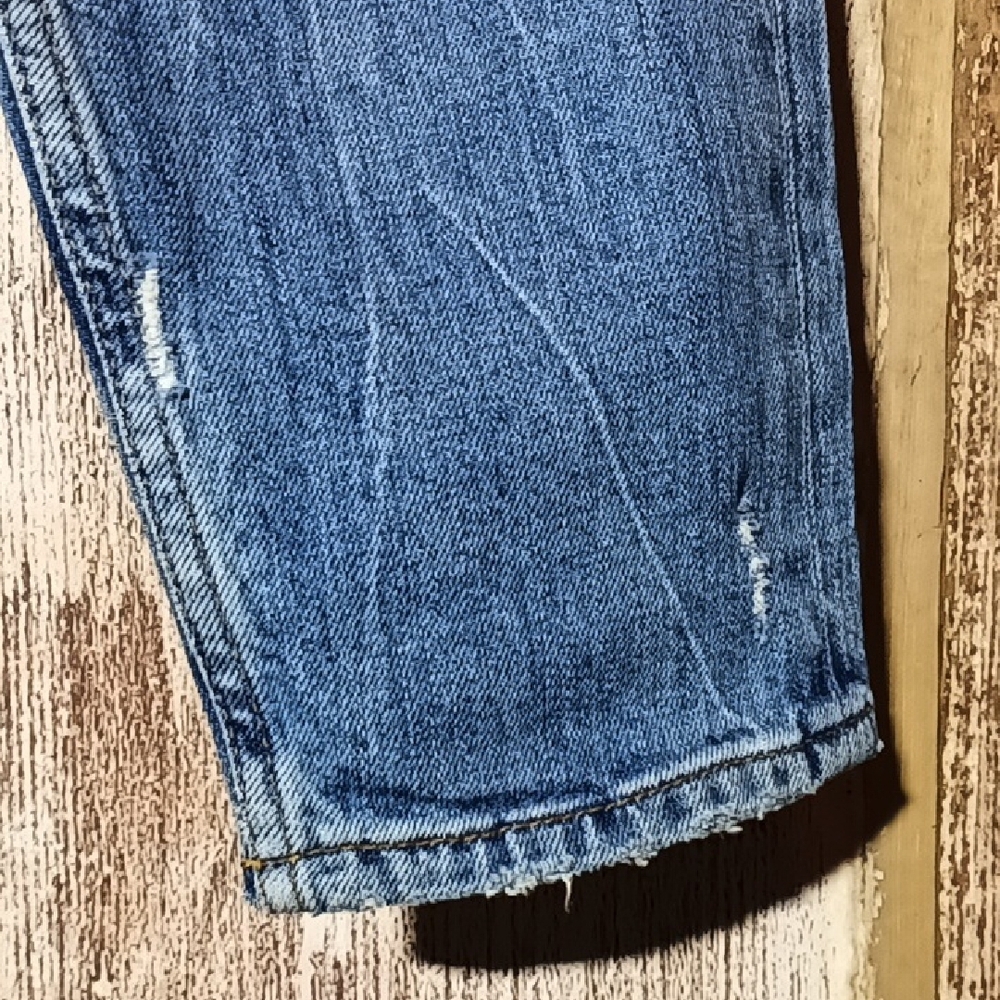 Zara Women's Distressed Valley Blue Slim Boyfriend Jeans Size 6 - Picture 6 of 13